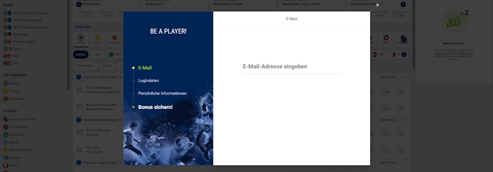 Bet at Home registrierung