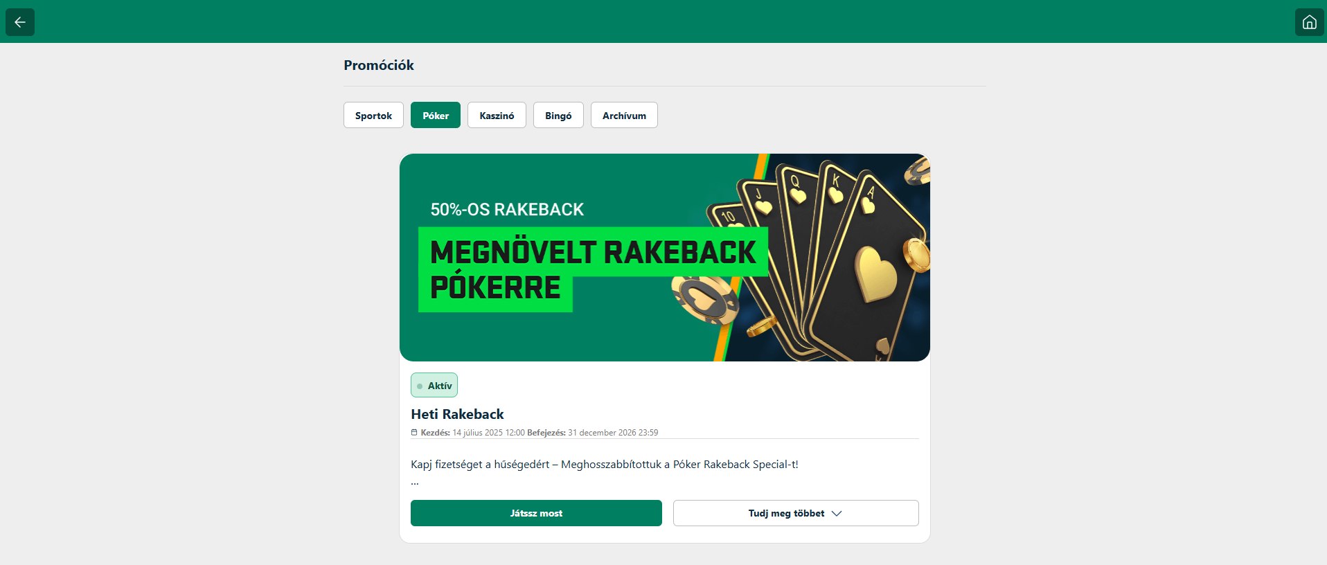BoaBet poker bónusz