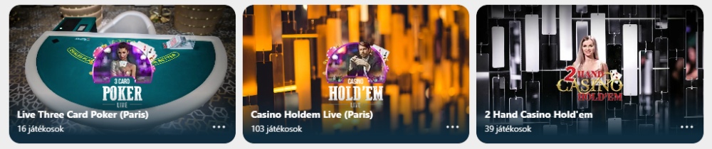 BoaBet poker játékok