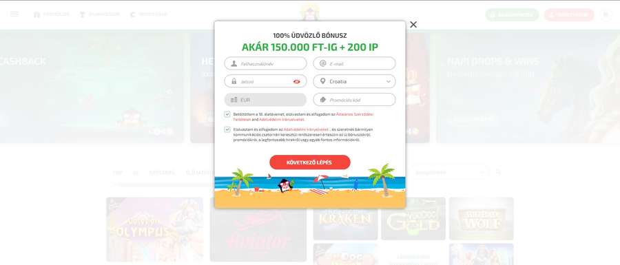 BoaBoa kaszinó regisztráció