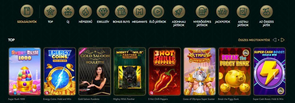 Cashed kaszinó játékok