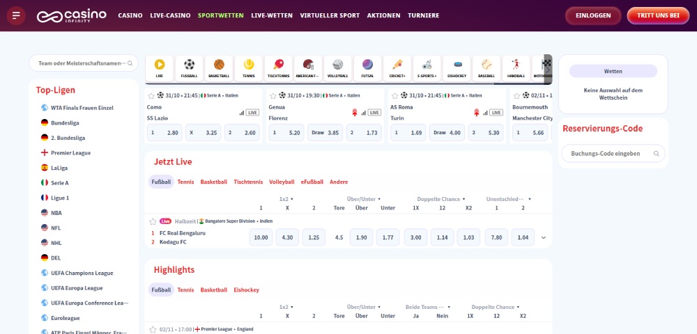 Casino Infinity Schweiz