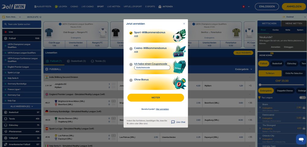Dolfwin registrierung