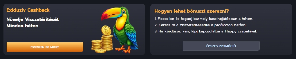 Flappy casino bónusz