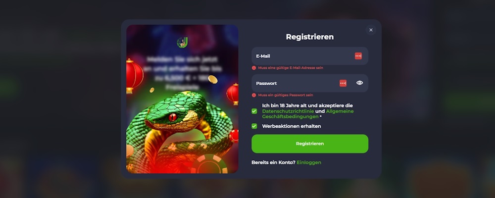 JeetCity Casino Registrierung