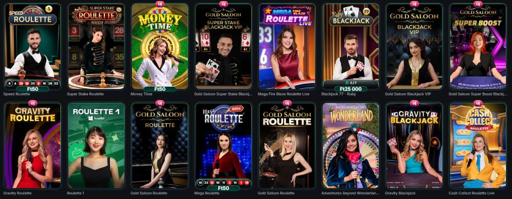 KinBet kaszinó élő játékok