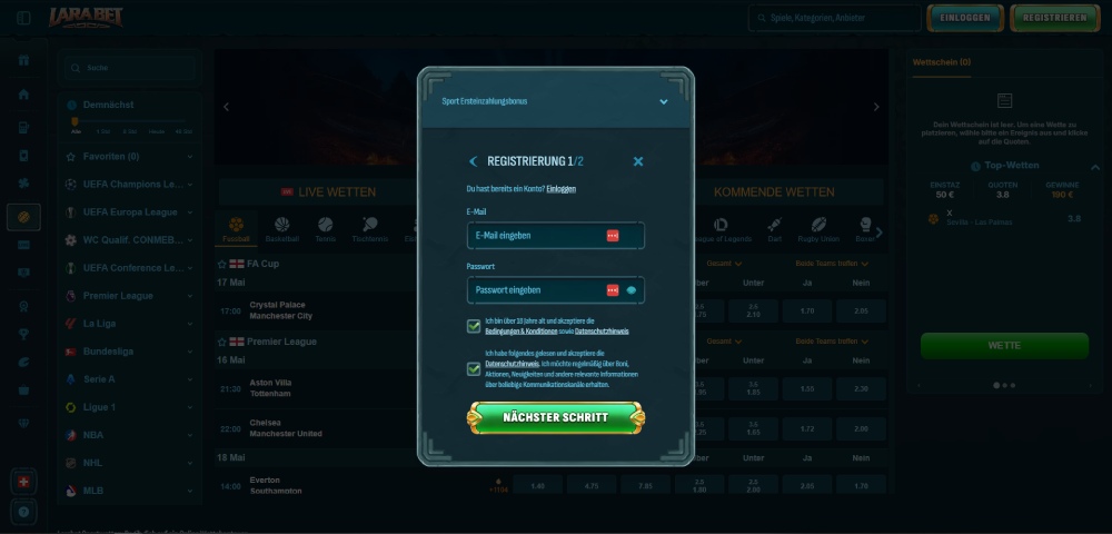 Larabet registrierung