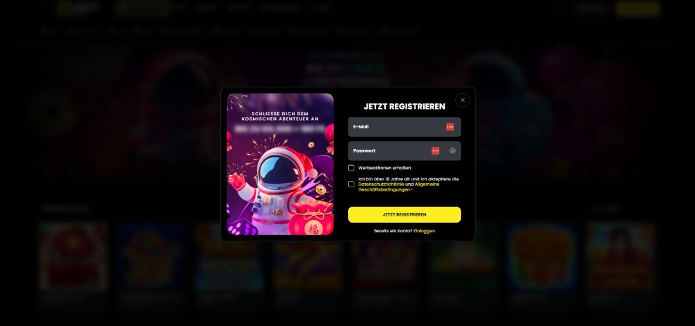 MoonWin Casino Registrierung