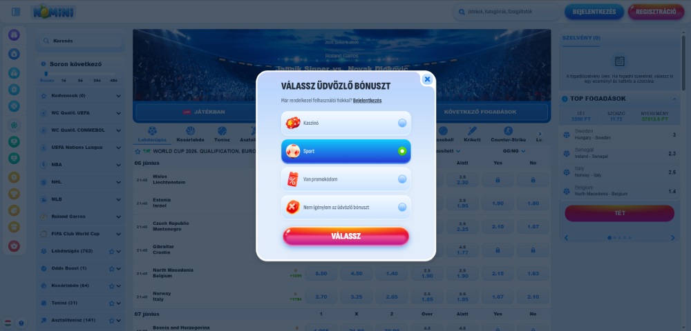 Nomini regisztráció