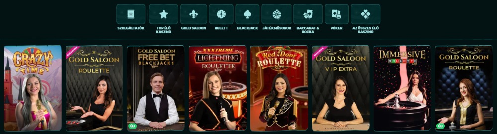 Playio kaszinó élő játékok