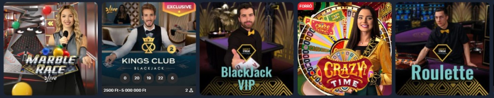 PureBets kaszinó élő játékok