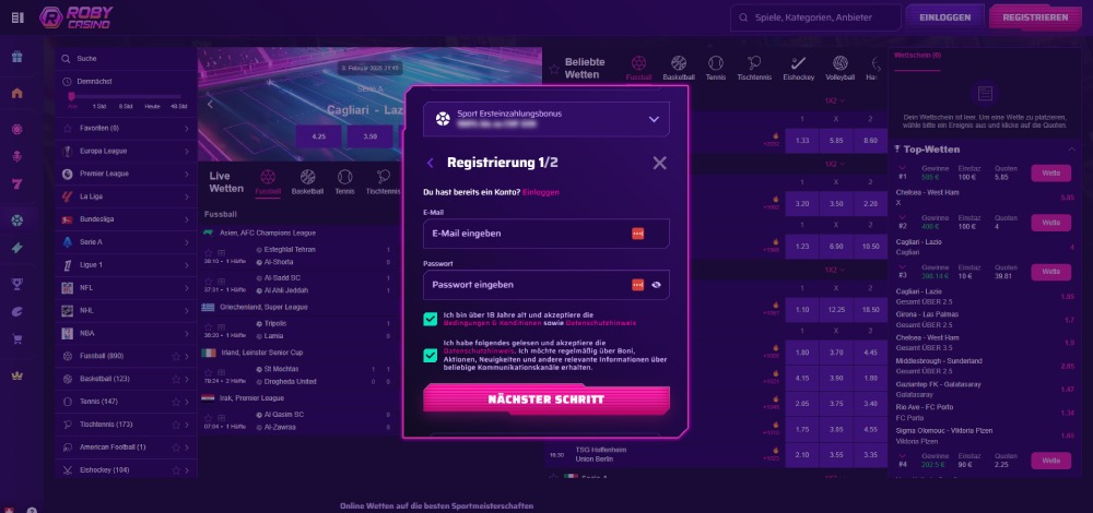 Robycasino registrierung