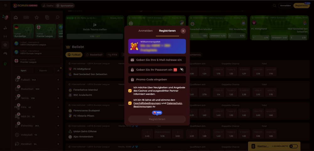 Romancasino registrierung