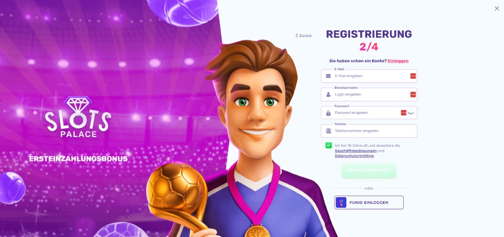 SlotsPalace registrierung