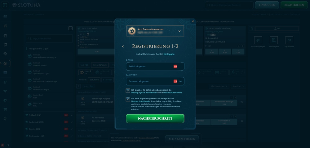 Slotuna registrierung