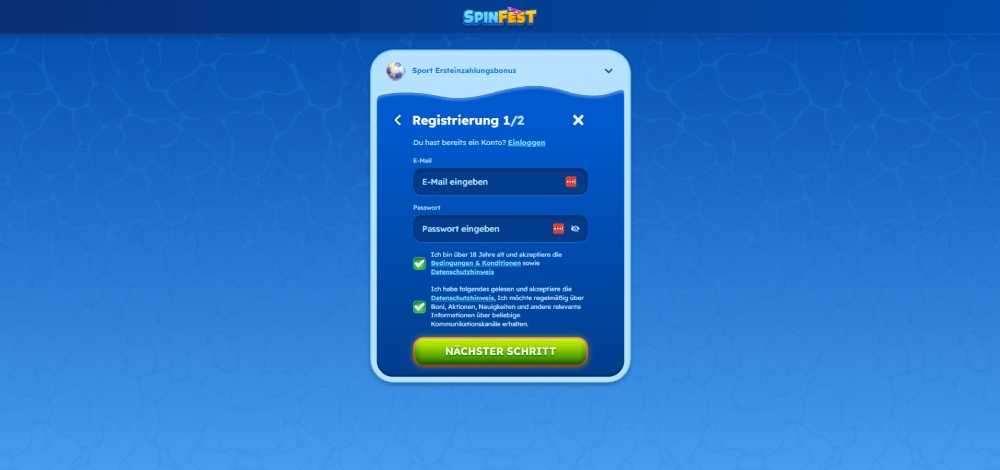Spinfest registrierung