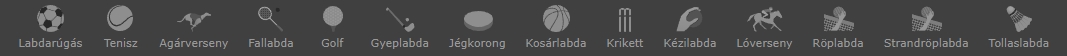 Számos sportág van, amire a Bet365-nél fogadhatsz