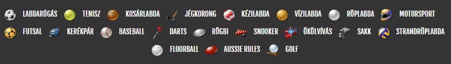Különféle sportágak a TippmixPro-nál