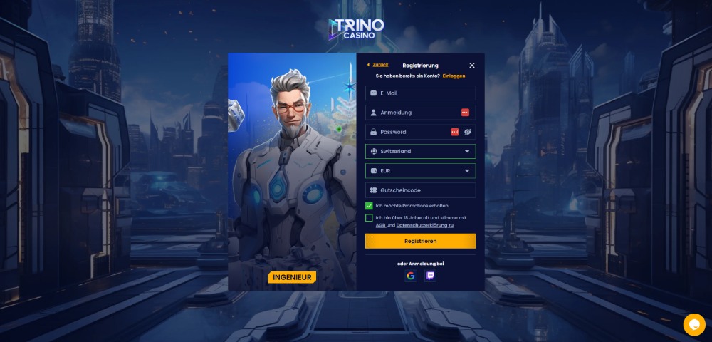 TrinoCasino registrierung