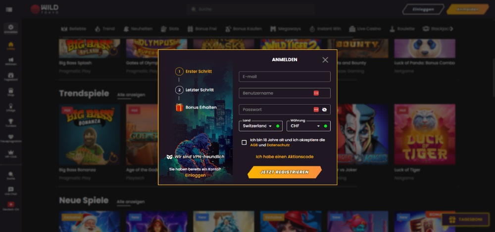 Wild Tokyo Casino Registrierung