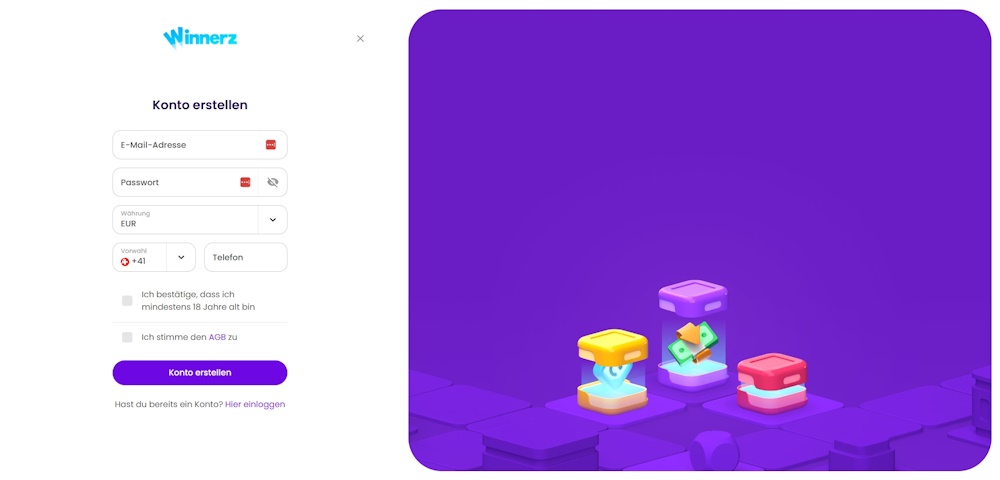 Winnerz registrierung