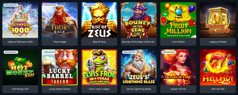 Winsane kaszinó játékok